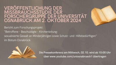 Link zu: Veröffentlichung der Missbrauchsstudie der Forschergruppe der Universität Osnabrück am 2. Oktober 2024