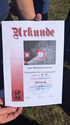 Urkunde zum Amtspokal (Bild vergrößern)