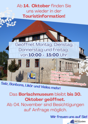 Öffnung der Touristinformation