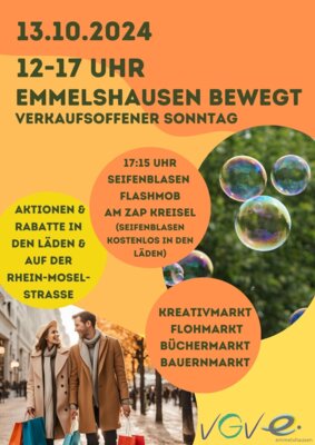 Emmelshausen bewegt – Verkaufsoffener Sonntag am 13. Oktober 2024 mit viel Musik und Familienprogramm