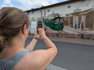 Foto zur Meldung: Startschuss für den Digitalen-Graffiti-Stadtrundgang