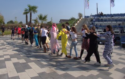 Der Sponsorenlauf – eine langjährige Tradition auch in diesem Jahr wieder. (Bild vergr&ouml;&szlig;ern)