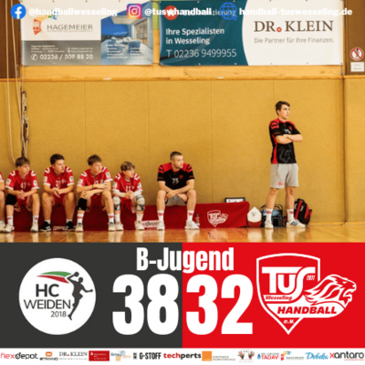 Meldung: HC Weiden 2018 : mB-Jugend - 38:32 [Spielbericht]