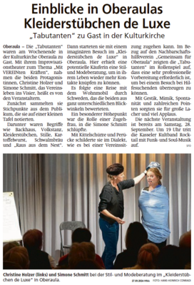 Meldung: Die TABUtanten zu Gast in der KulturKirche Oberaula