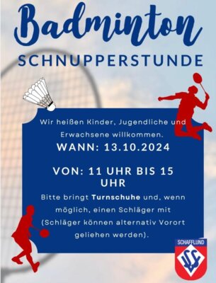 Badminton - Schnupperstunde