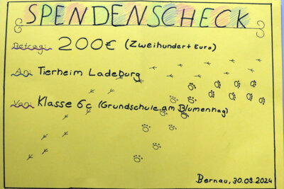 Kuchenerlös für die Tiere im Tierheim (Bild vergrößern)