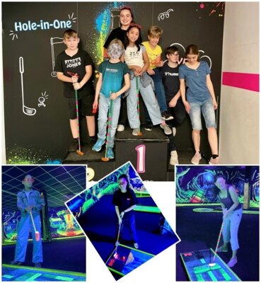 Meldung: Ausflug des Akkordeon-Jugendensembles zum Schwarzlicht 3D Minigolf