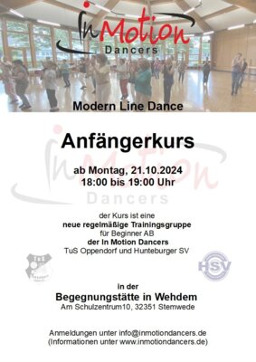 Neuer Anfängerkurs der In Motion Dancers (Bild vergrößern)