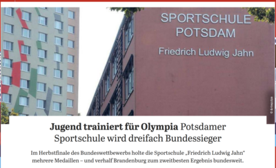 Der Tagesspiegel PNN berichtet über unsere Erfole (Bild vergrößern)