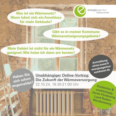 Online-Vortrag 'Die Zukunft der Wärmeversorgung' (Bild vergrößern)