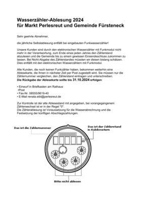 Wasserzähler-Ablesung 2024 (Bild vergrößern)