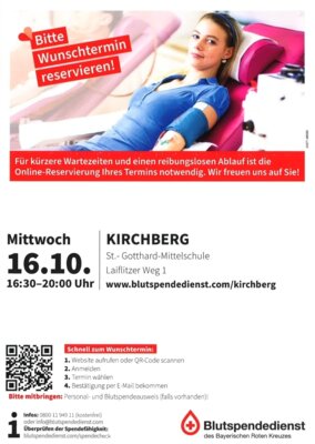 Neuer Termin für Blutspende!
