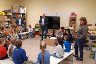Jahrgang 1: Der Bürgermeister besucht die Erstklässler