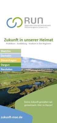 Neuer Ausbildungsflyer von RUN - Regionales Unternehmensnetzwerk Mecklenburgische Schweiz e.V. ab sofort verfügbar