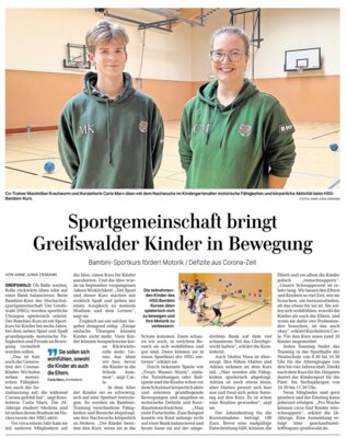 Bambini Sport in der Presse (Bild vergrößern)