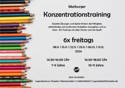 Konzentrationstraining Herbst/Winter 2024 im JuSt