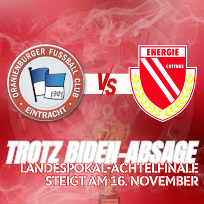 Landespokal-Achtelfinale zwischen OFC und FCE steigt am 16. November