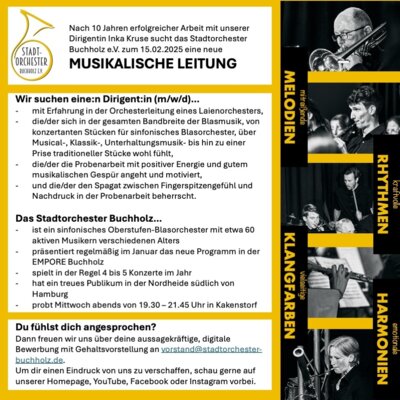 Stadtorchester Buchholz e.V. sucht eine neue musikalische Leitung (Bild vergrößern)