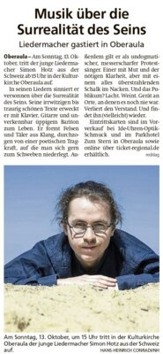 Meldung: Simon Hotz - Musik über die Surrealität des Seins