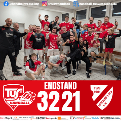 Meldung: 1.Männer : TuS Niederpleis - 32:21 [Spielbericht]