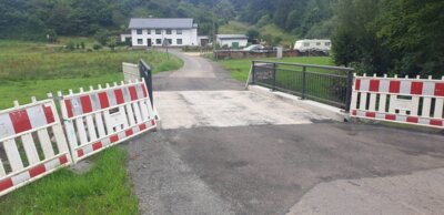 Brückenbauarbeiten in Gondenbrett