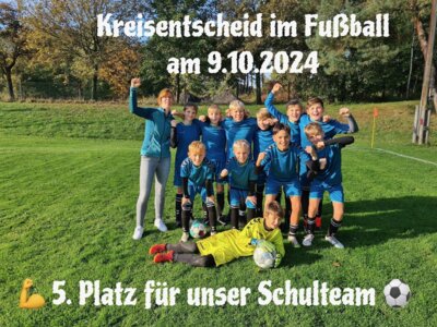5. Platz für unsere Fußballer im Kreisentscheid in Löwenberg (Bild vergrößern)