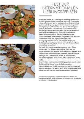 Fest der internationalen Lieblingsspeisen