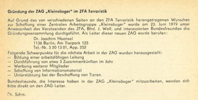 Meldung: Kleine BAG-Stammesgeschichte