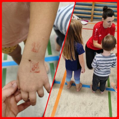 Foto zur Meldung: Abteilung Eltern-Kind-Turnen: Stempel zum Abschluss