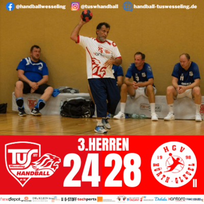 Meldung: 3.Männer : HGV Hürth-Gleuel II - 24:28 [Spielbericht]