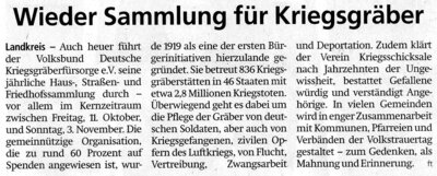 Kriegsgräbersammlung Oktober 2024