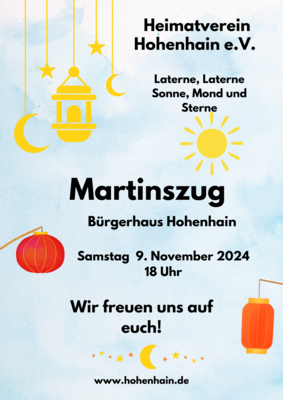 Einladung zum Martinszug mit Pferd und St. Martin (Bild vergrößern)