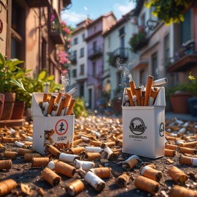 „Erste Auerbach Zigaretten-Stummel-Sammelaktion“ (Bild vergrößern)