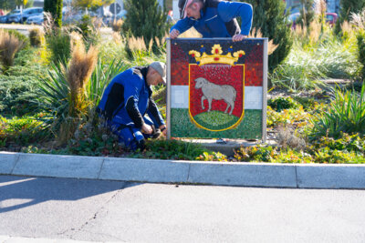 Foto zur Meldung: Stadtwappen Karcag erstrahlt in neuem Glanz