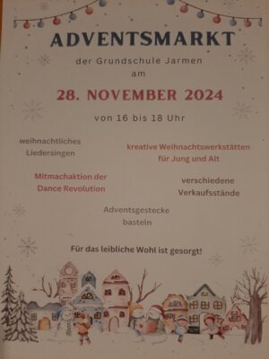 So sieht das Plakat zu unserem Adventsmarkt aus.