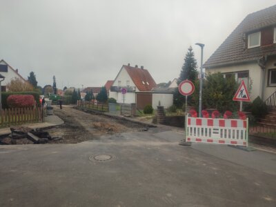 Baubeginn im Kampweg (Bild vergrößern)