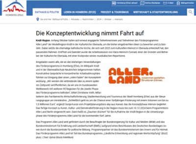 Meldung: Aller.Land.Knüll in der KulturKirche Oberaula