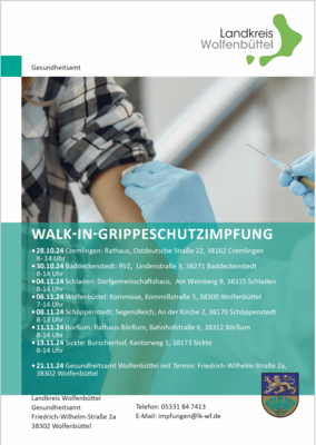 Foto zur Meldung: Landkreis bietet Walk-In-Grippeschutzimpfung an