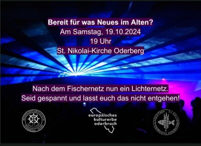 Laser-Show in der St.-Nikolai-Kirche Oderberg