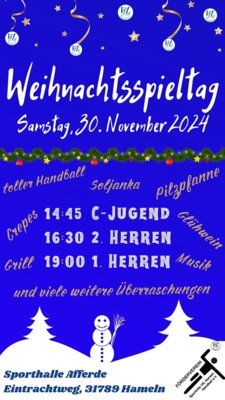 Meldung: Save the date: Weihnachtsspieltag am 30. November