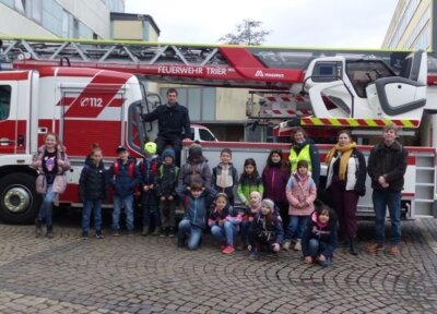 Der Beusch bei der Feuerwehr (Bild vergrößern)