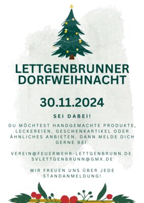 Standteilnehmer für Lettgenbrunner Dorfweihnacht gesucht (Bild vergrößern)
