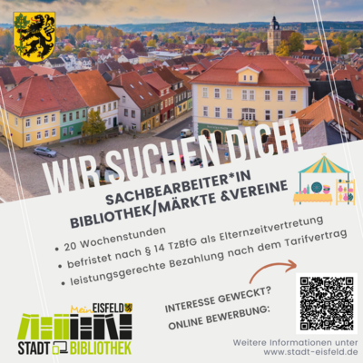 STELLENAUSSCHREIBUNG Bibliothek/Märkte/Vereine (Bild vergrößern)