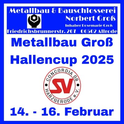Foto zur Meldung: Groß Metallbau & Bauschlosserei GmbH wird Hauptsponsor vom Hallencup 2025