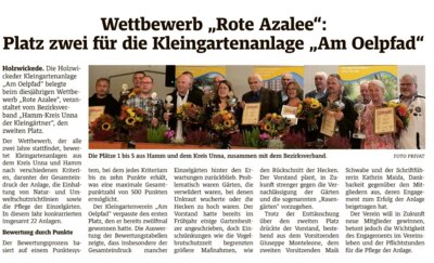 Bericht Hellweger Anzeiger Unna-Holzwickede vom 22.10.2024