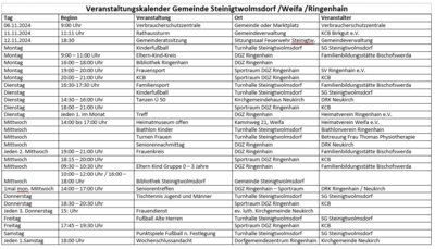 Veranstaltungskalender November 2024 (Bild vergrößern)