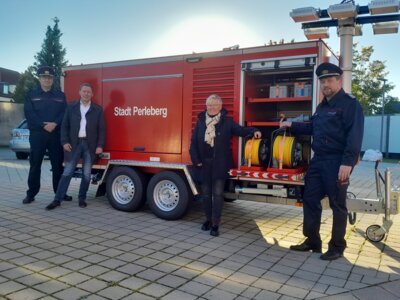 Foto zur Meldung: Feuerwehr Perleberg verfügt jetzt über eine Netzersatzanlage