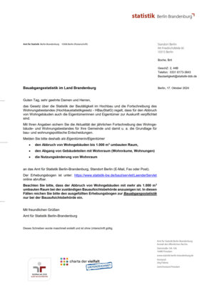 Meldung: Bauabgangsstatistik im Land Brandenburg