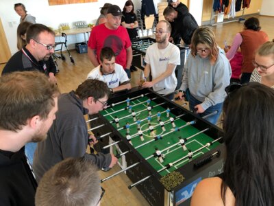 Kickerturnier im Gemeindezentrum (Bild vergrößern)