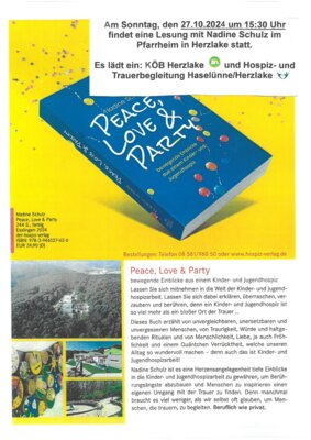 Lesung am Sonntag 27.10.24 im Pfarrheim Herzlake (Bild vergrößern)